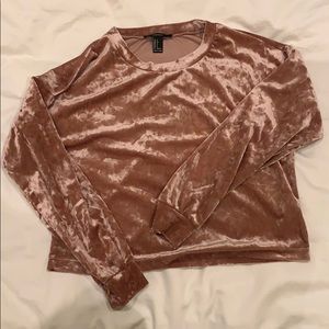 Forever 21 velvet rose gold long sleeve